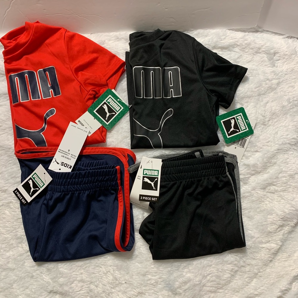 2 puma boys set size 6 red and black